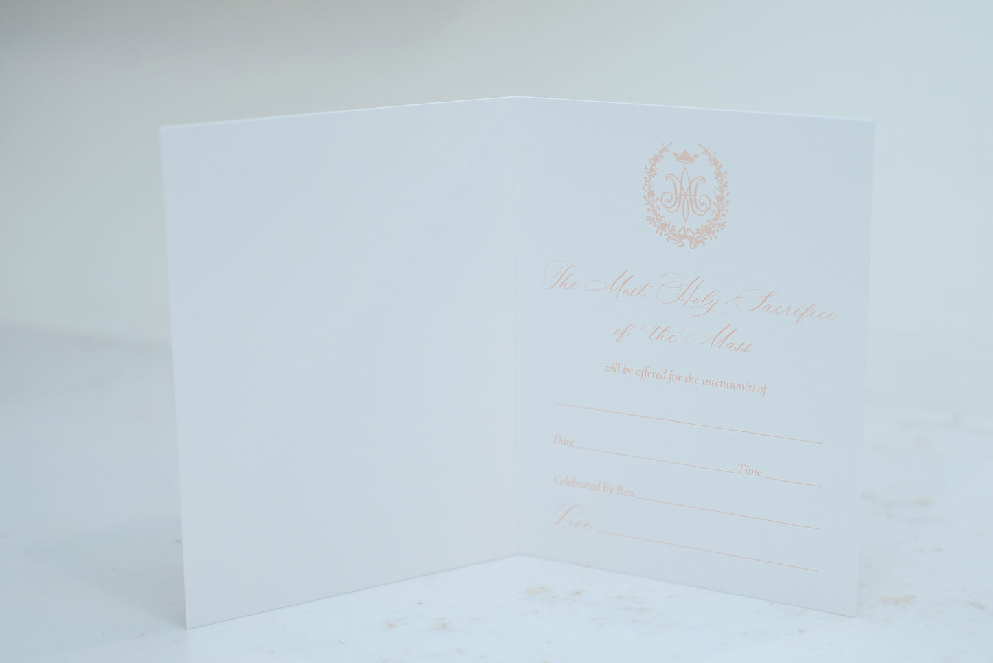 Catholic Mass Cards, Immaculate Heart of Mary, Mass Intention Cards, with optional Mass scheduling