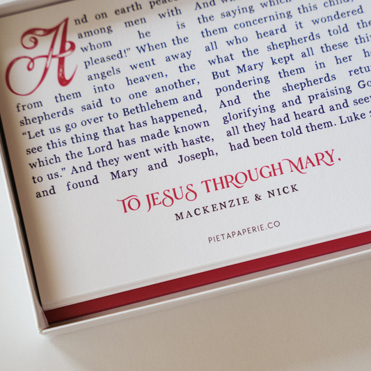 Personalized Catholic Christmas Cards, Glory to God in the Highest, with optional Addressed Envelopes
