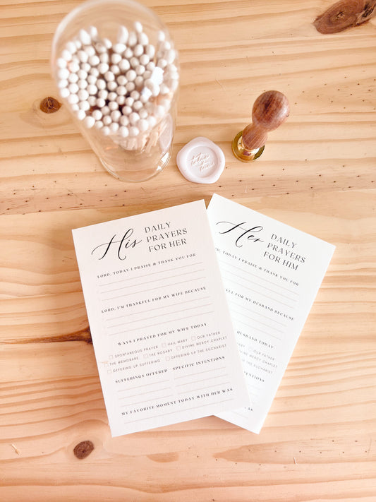 Catholic Notepads, His and Hers Daily Prayer Notepads
