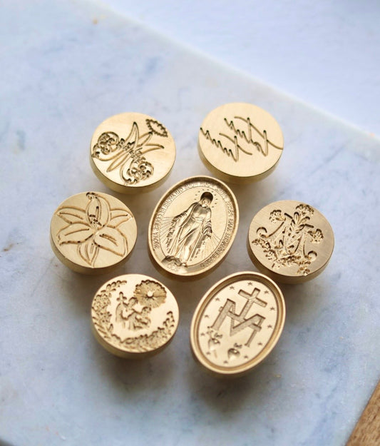 Catholic Wax Seal Stamps, The Marian Set