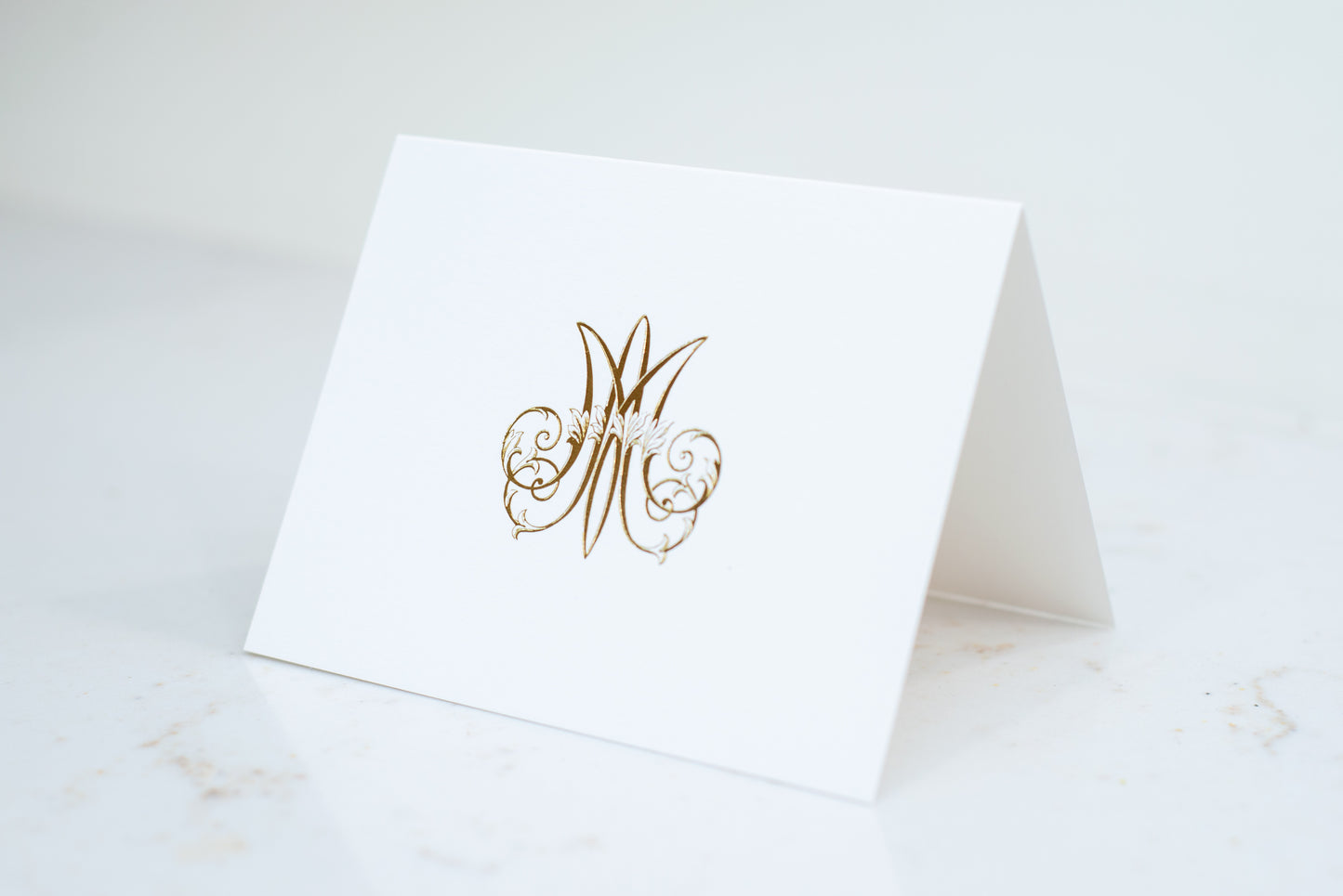 Auspice Maria, Catholic Gold Foil Stationery, Pack of 5