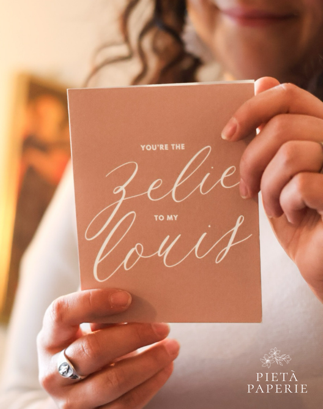 Catholic Valentine's Day Greeting Card, "You're the Zelie to my Louis"