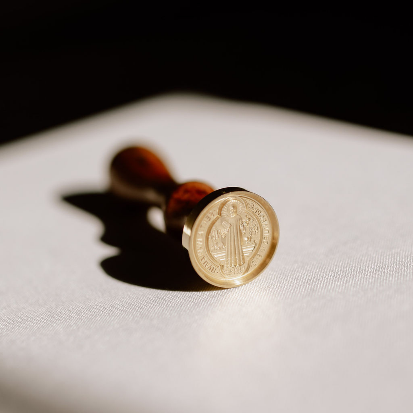 Restocking Soon: Catholic Wax Seal Stamps, Saint Benedict Medal (Front)