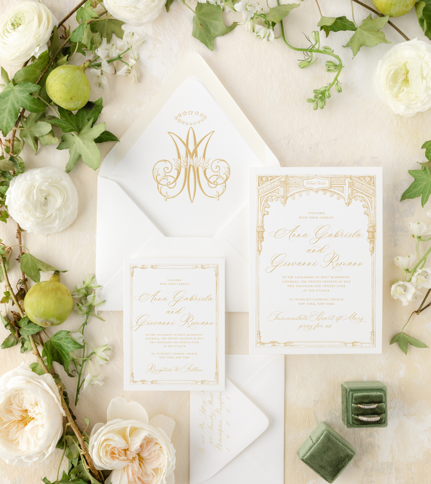 Catholic Wedding Invitations, Gothic Church Architecture, Semi-Custom