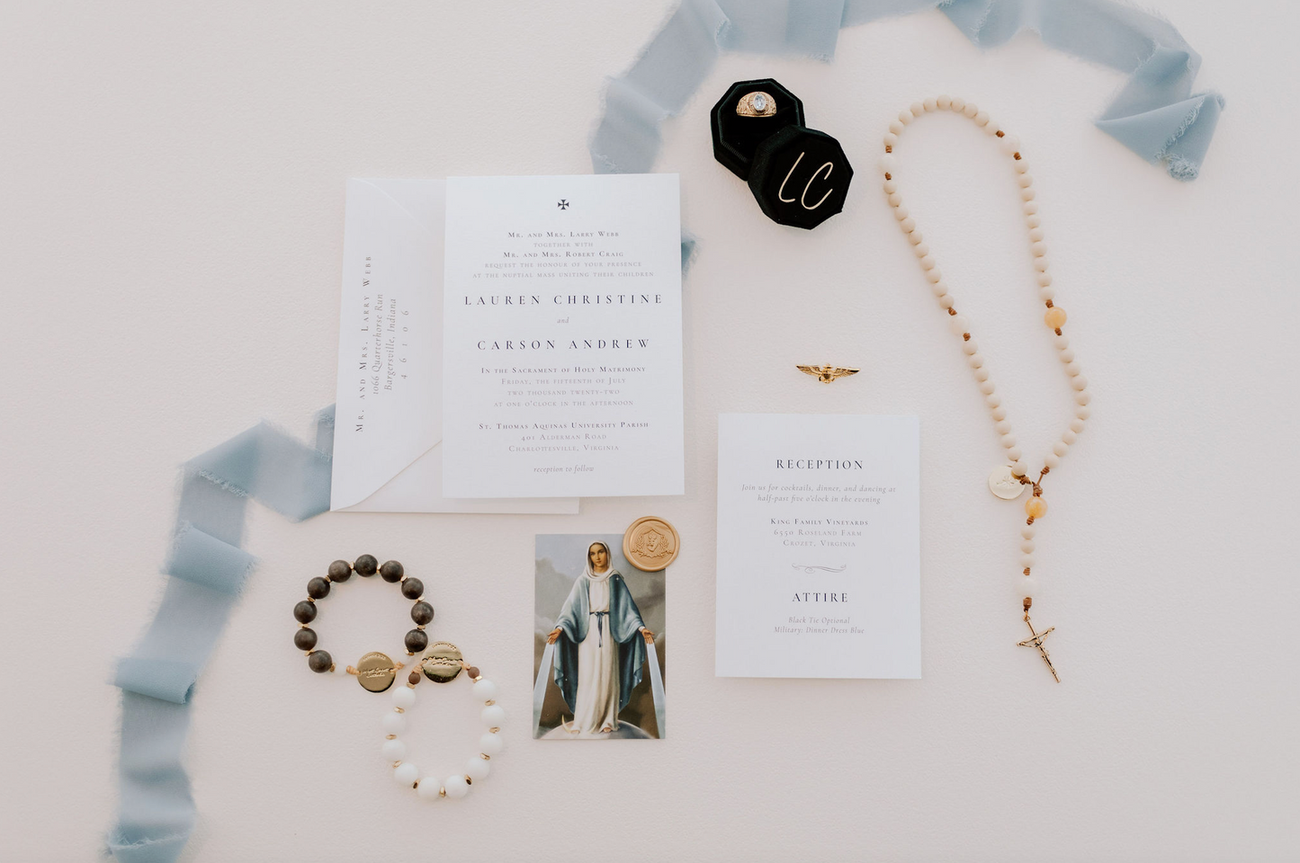 Maltese Cross Catholic Wedding Invitation Suite