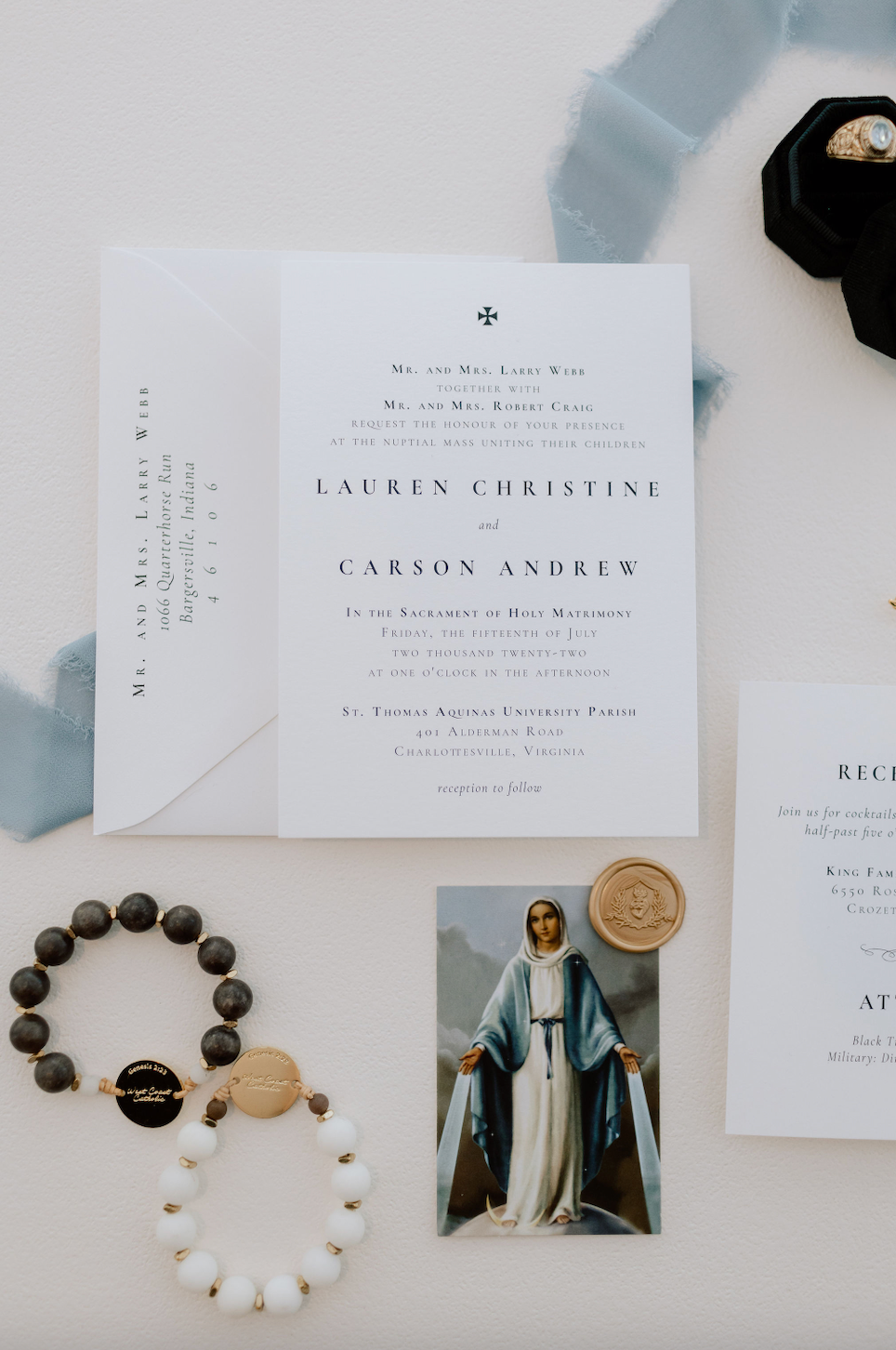 Maltese Cross Catholic Wedding Invitation Suite