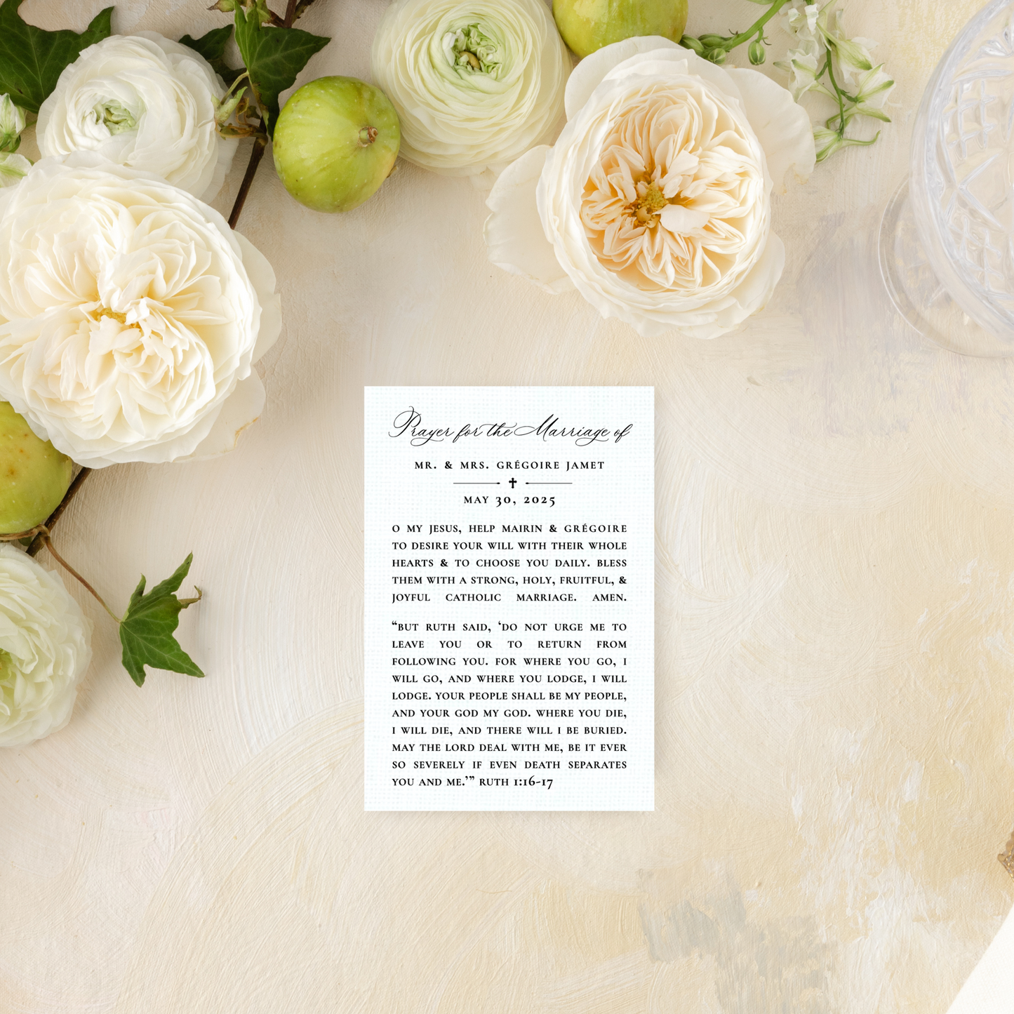 Catholic Wedding Prayer Cards, Holy Family, Semi-Custom