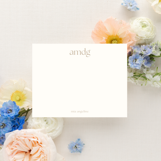 Ad Majorem Dei Gloriam Personalized Catholic Stationery Set