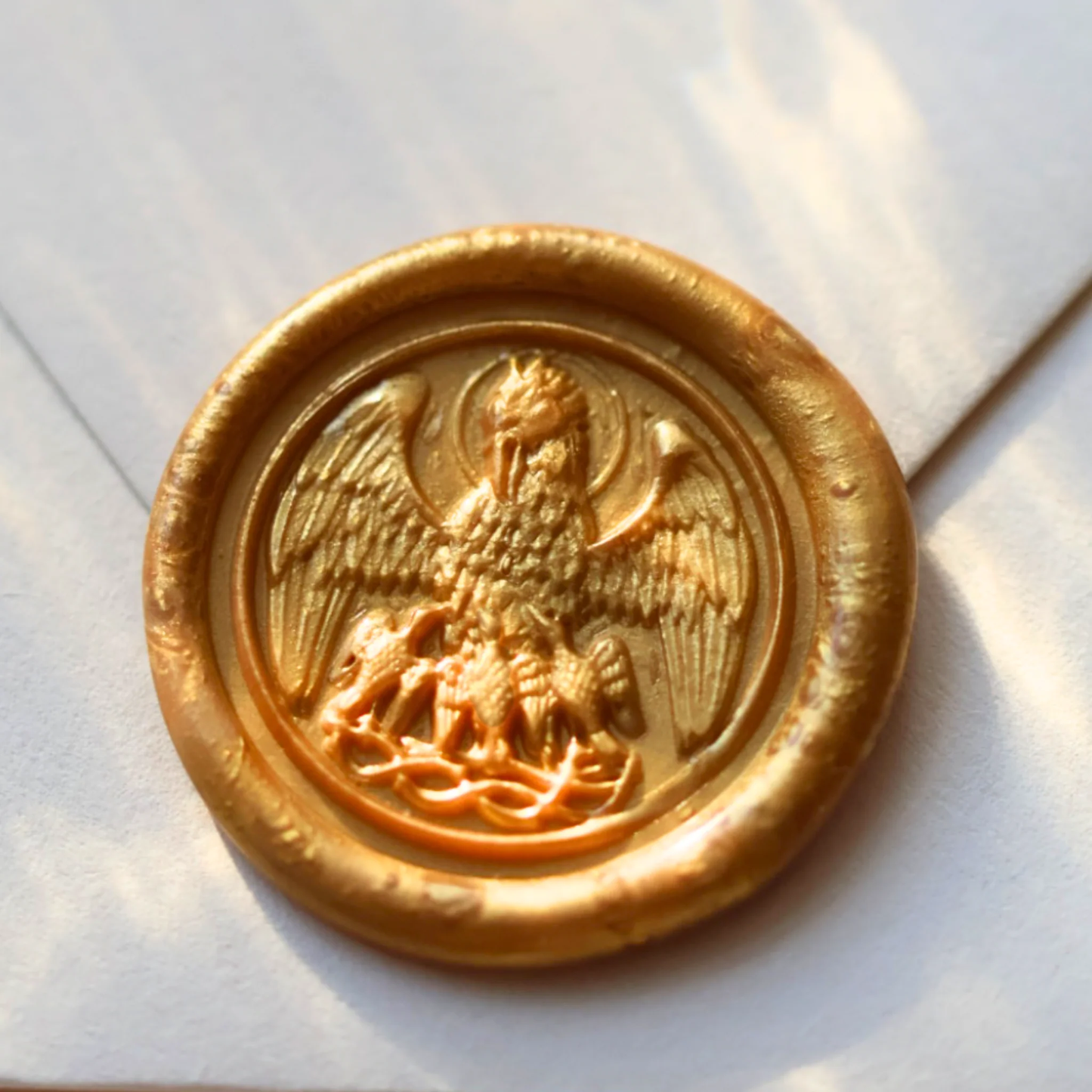 The Best Catholic Gift for Priests | Pelican Sacrifice DIY Wax Seal Kit | Includes Gold Foil Priest Card for Gifting