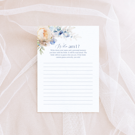 Catholic Bridal Shower Games: Who am I | Physical Card, Pack of 10
