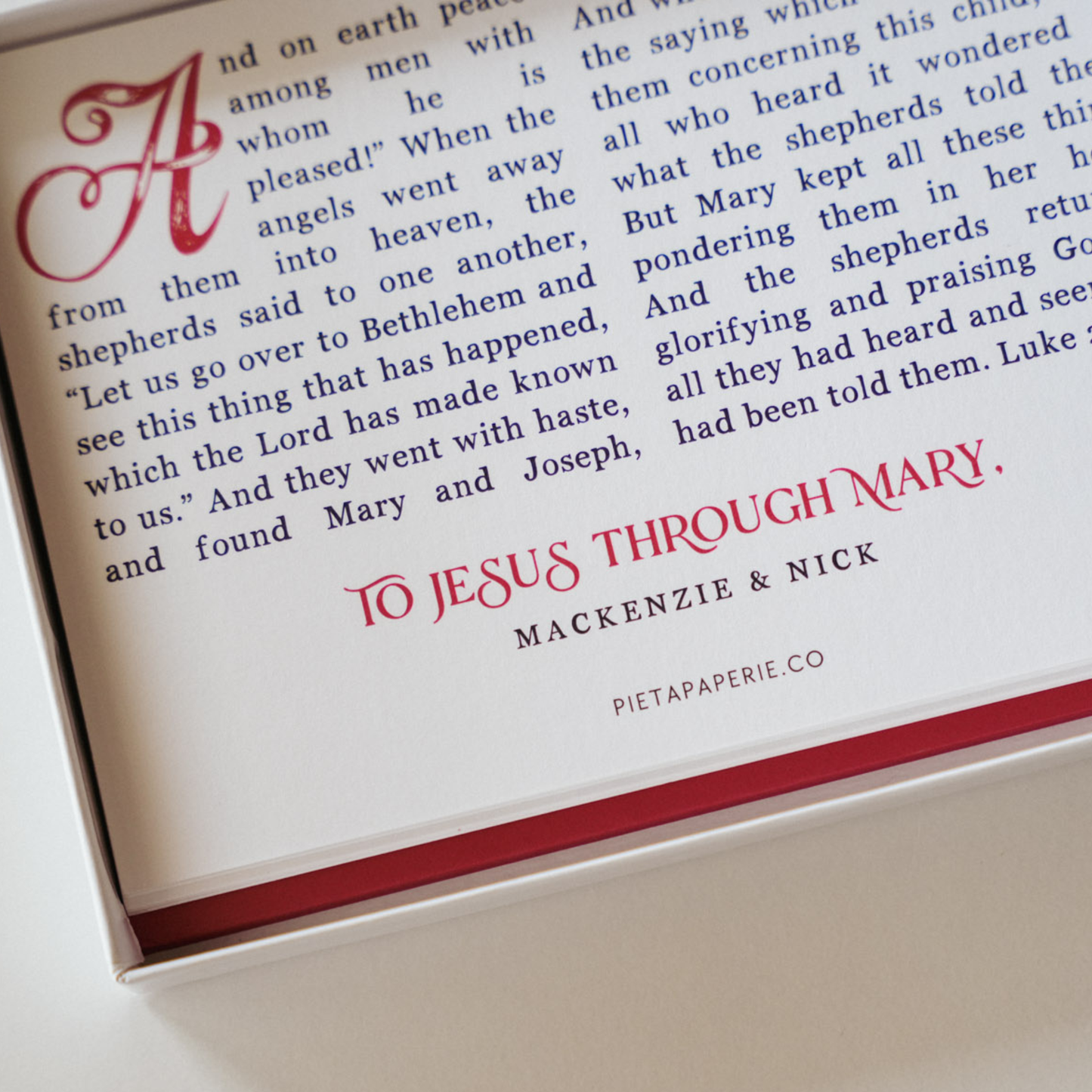 Personalized Catholic Christmas Cards, Glory to God in the Highest, with optional Addressed Envelopes