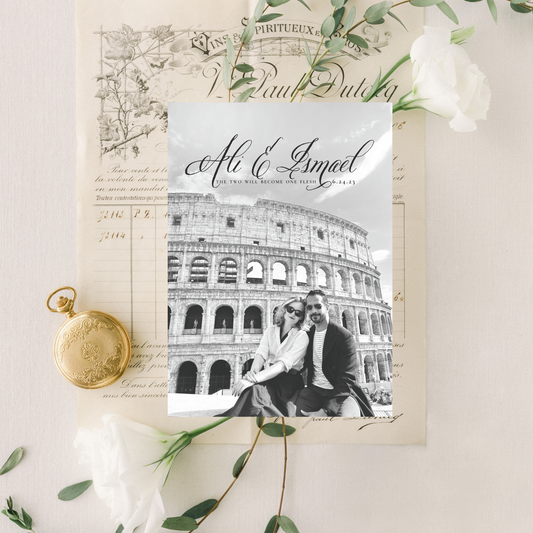 Custom Photo Catholic Wedding Save the Dates
