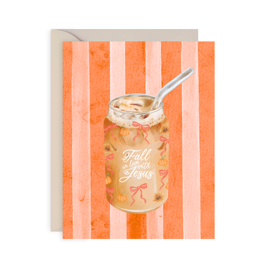 Fall in Love with Jesus, Catholic Greeting Card