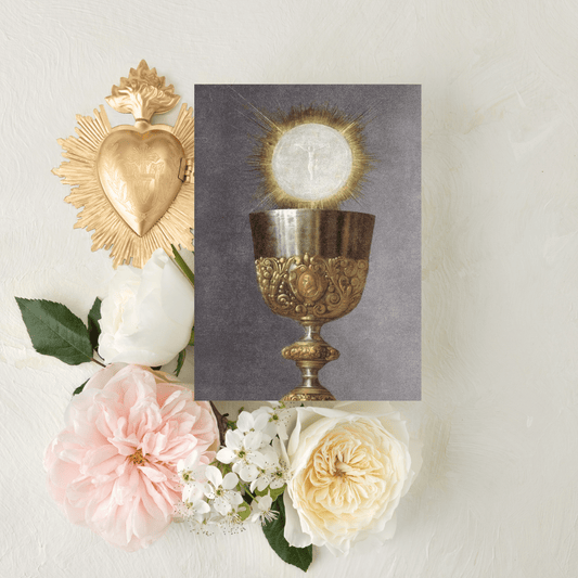 Catholic Mass Cards, The Most Precious Host, Mass Intention Cards, with optional Mass scheduling