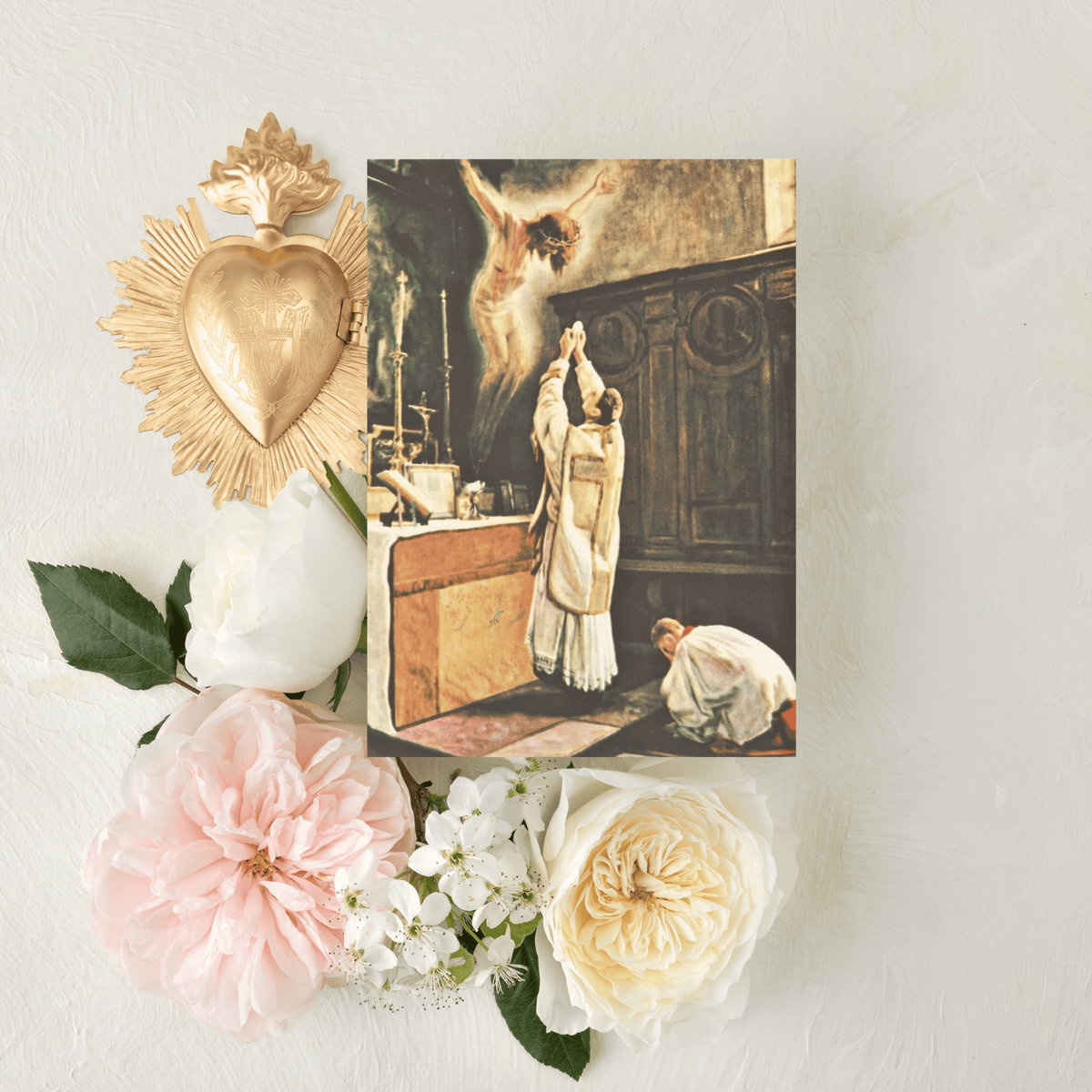 Catholic Mass Cards, Priest Ordination, Mass Intention Cards, with optional Mass scheduling