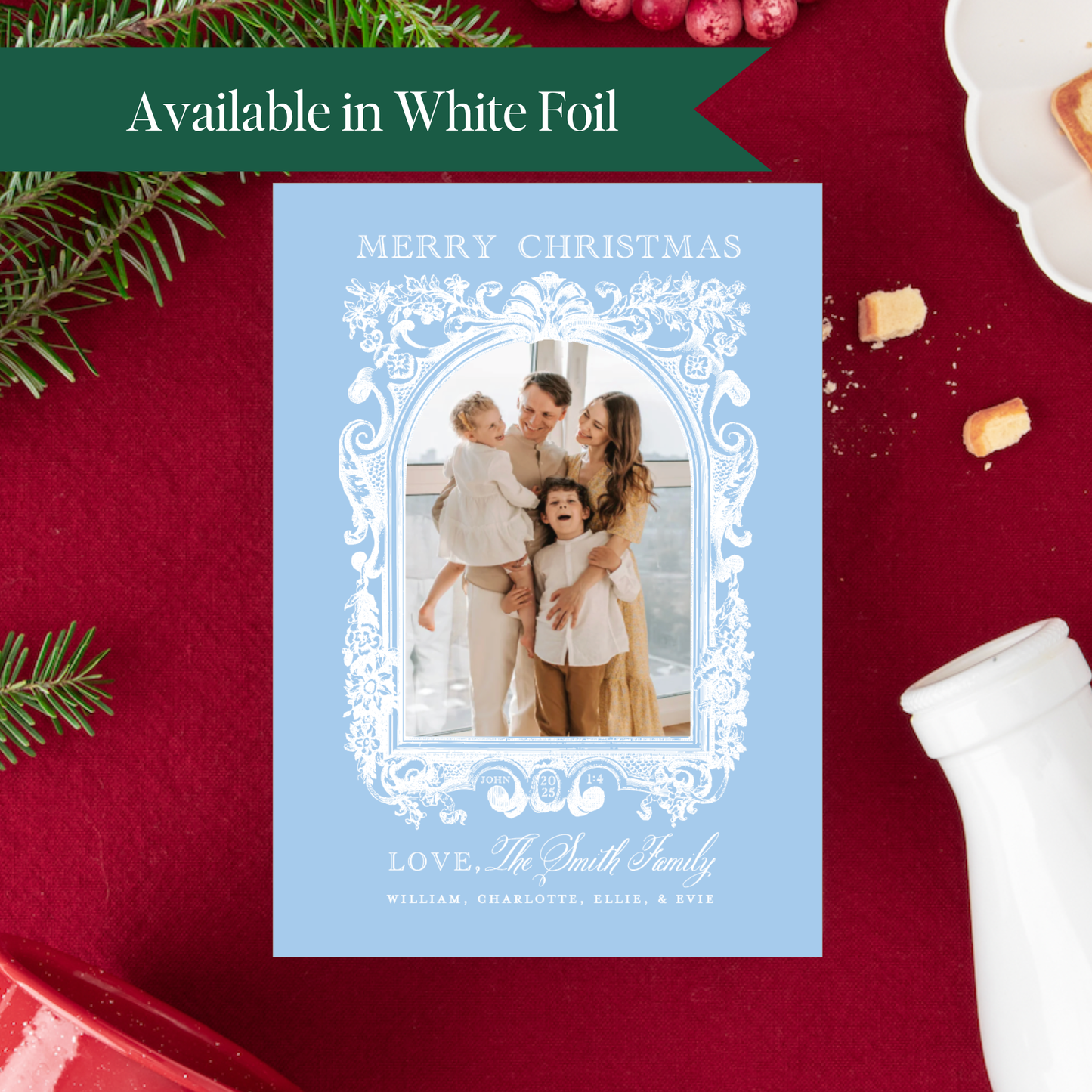 Personalized Catholic Christmas Cards, Glory to God, with optional Addressed Envelopes