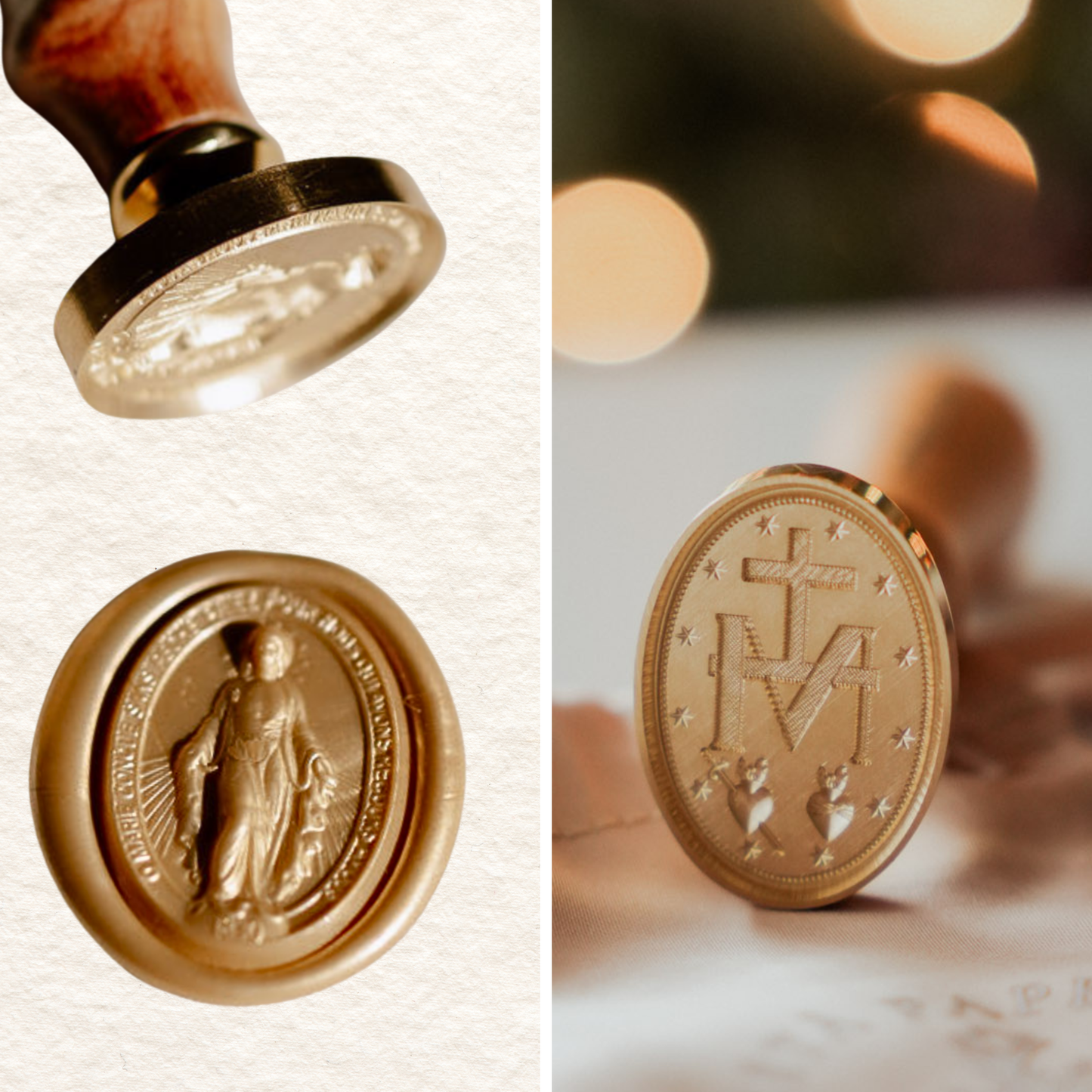 Catholic Wax Seal Stamps, The Miraculous Medal Set