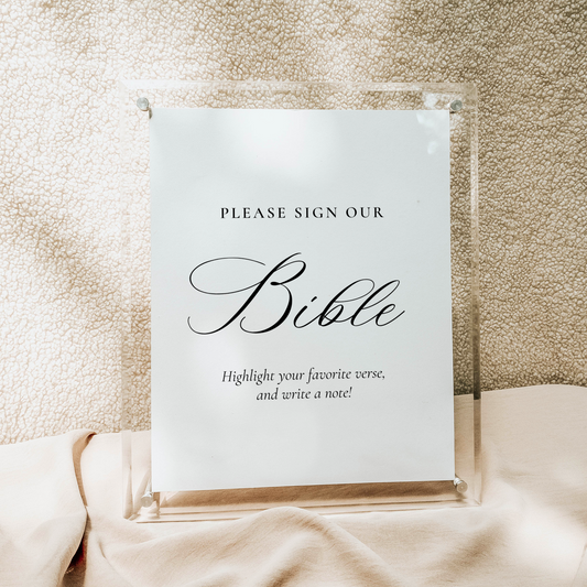 Day-of Catholic Wedding Signage