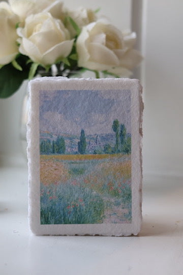 French Countryside on Deckled-edge Handmade Paper Sacred Art Print