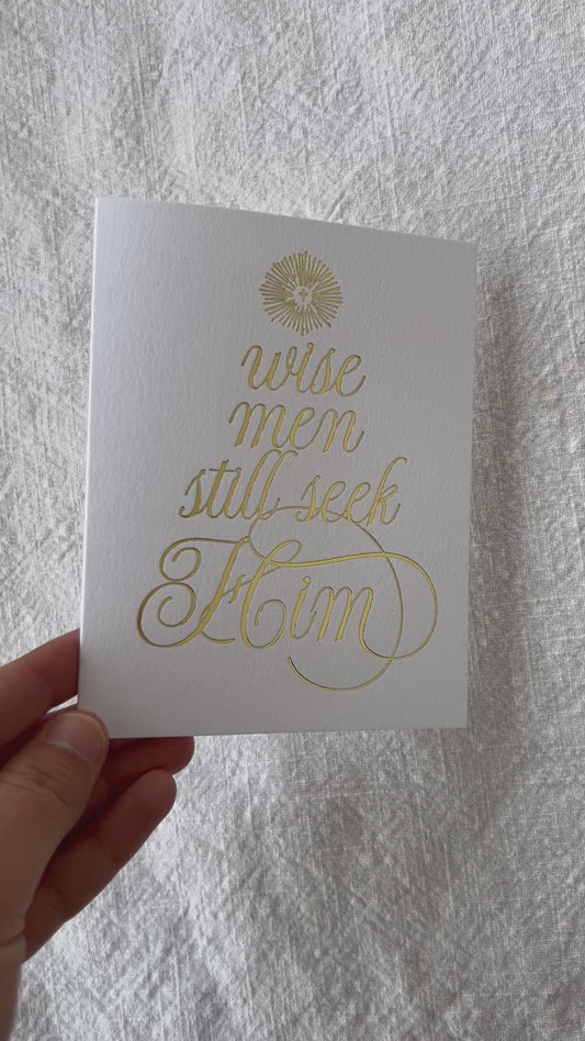 Wise Men Still Seek Him, Catholic Gold Foil Stationery