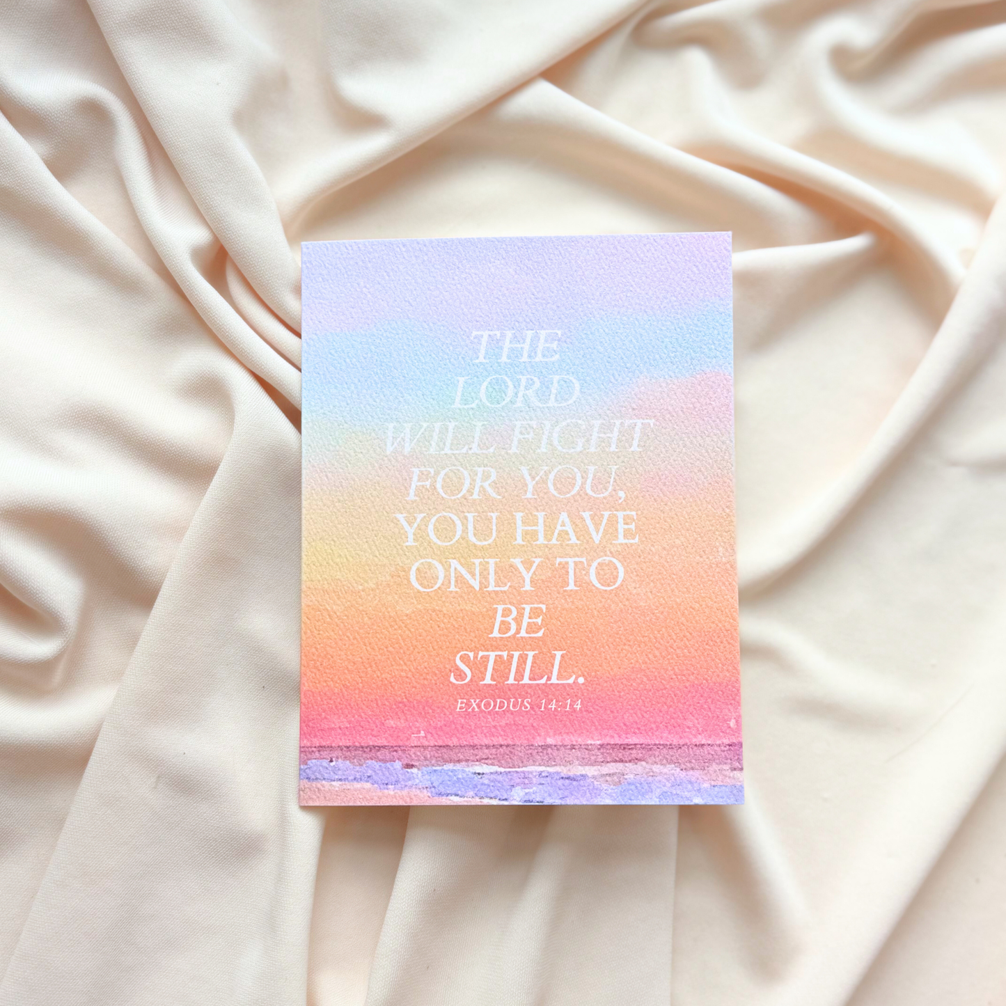 Catholic Greeting Card, The Lord will Fight for You
